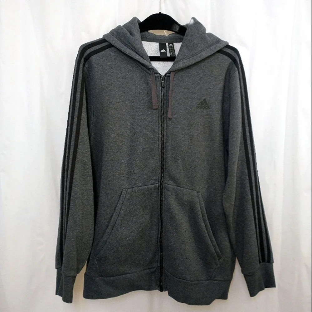 Men's Adidas Essentials 3-Stripe Fleece Hoodie - Size XL